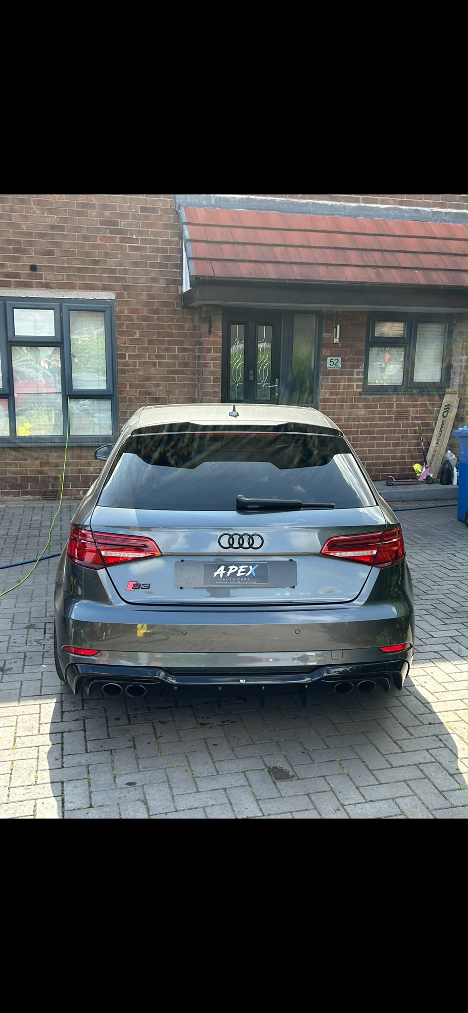 Audi rear before exterior detailing