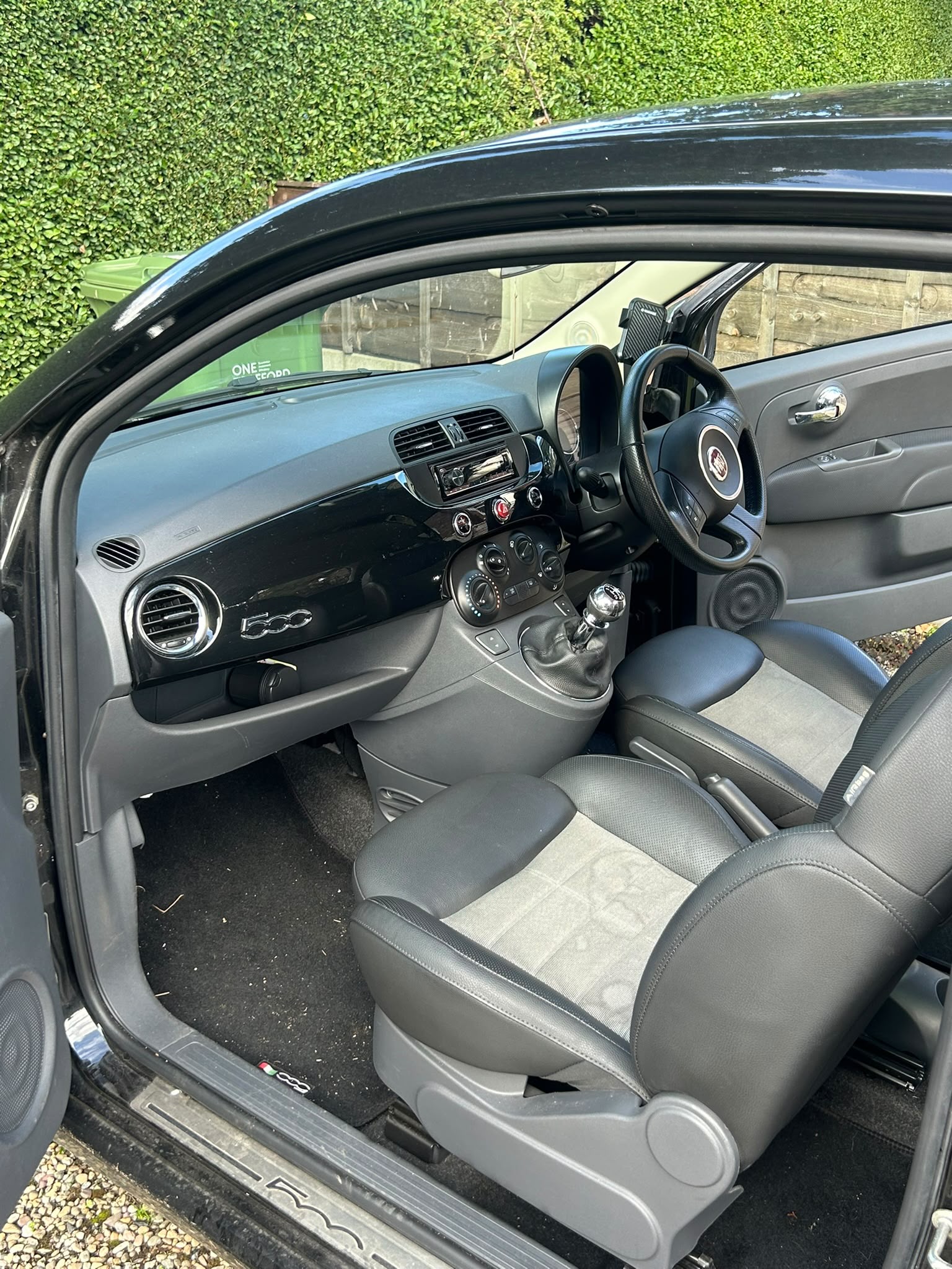Fiat 500 cabin before interior cleaning