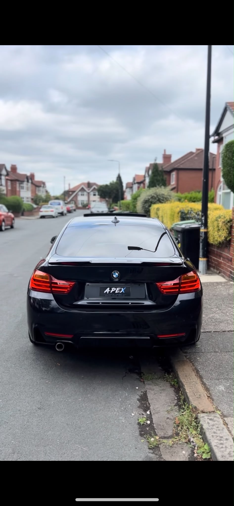 Black BMW rear exterior