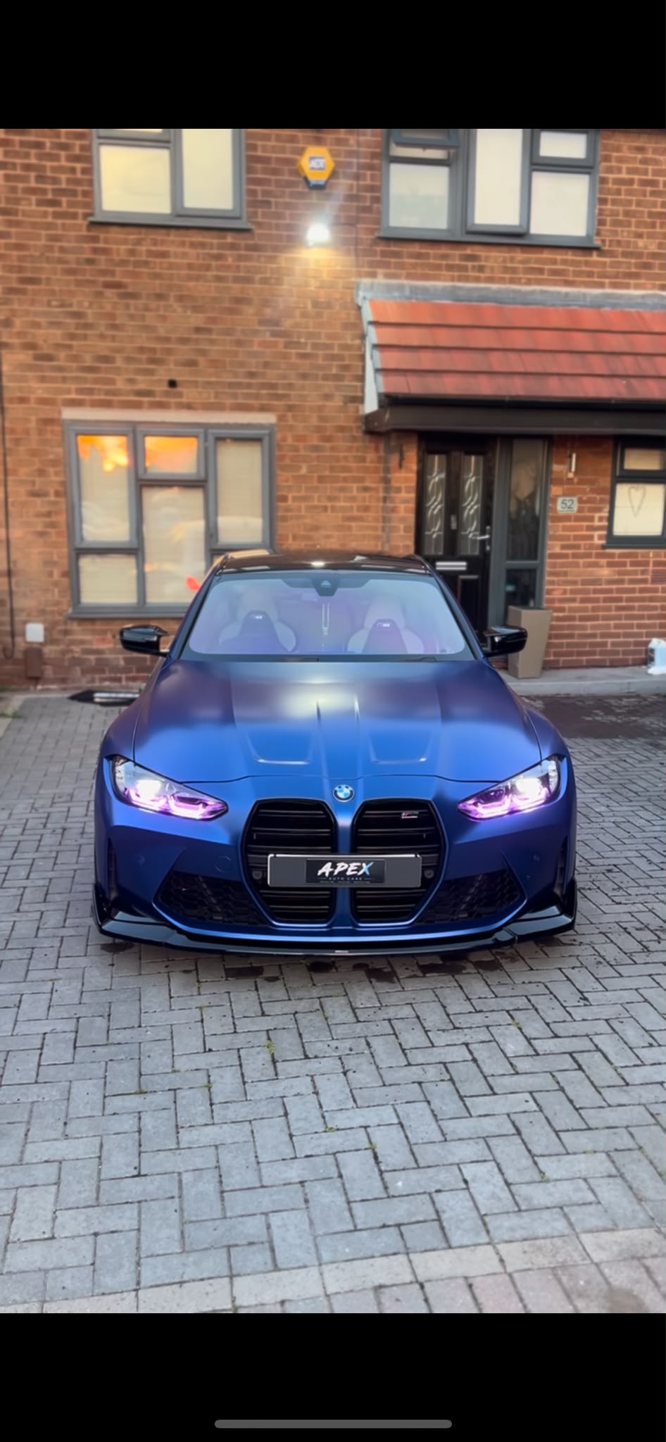 Blue BMW front exterior