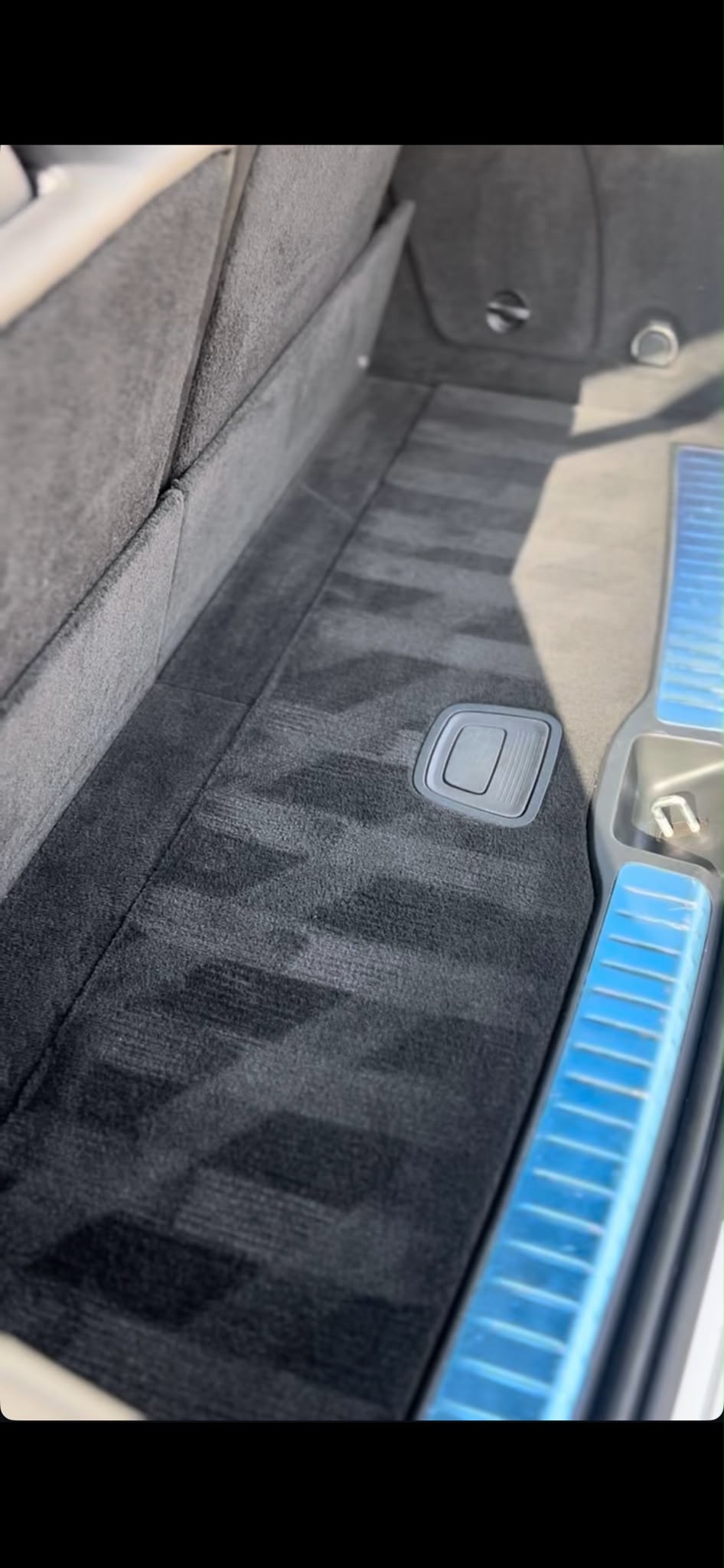 Clean carpet and door sill detail